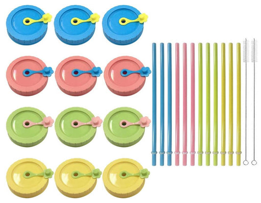 Reusable Mason Jar Lid + Straw